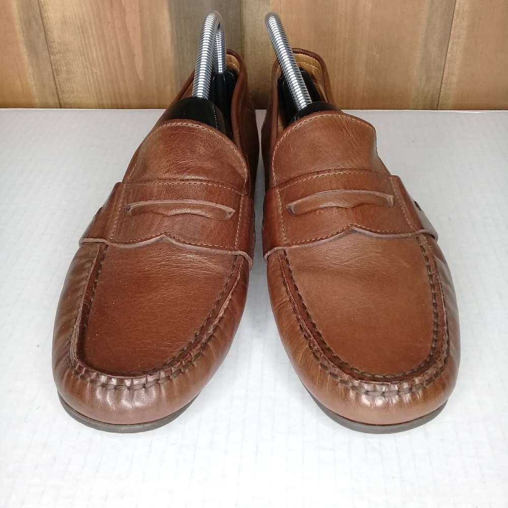 Ralph Lauren Brown Leather Classic Vintage Driving Slip On Italian Loafer Sz 8 - Picture 4 of 9